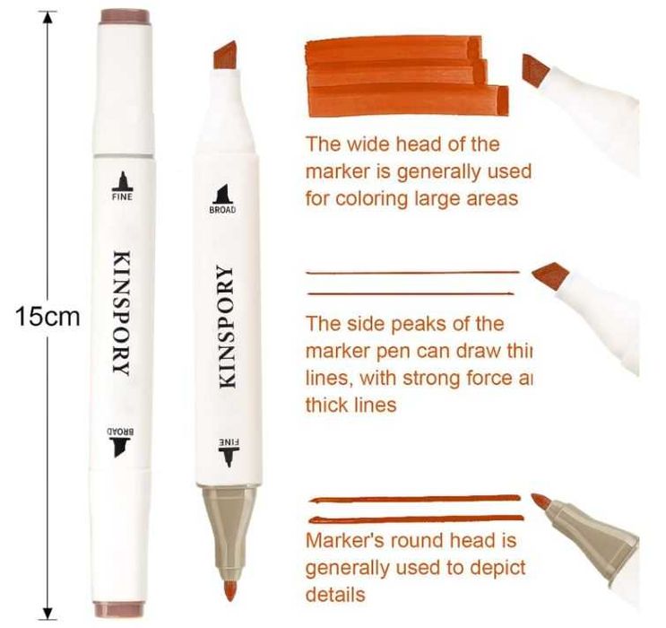 Zestaw 80 markerów podwójnych w walizce KINSPORY