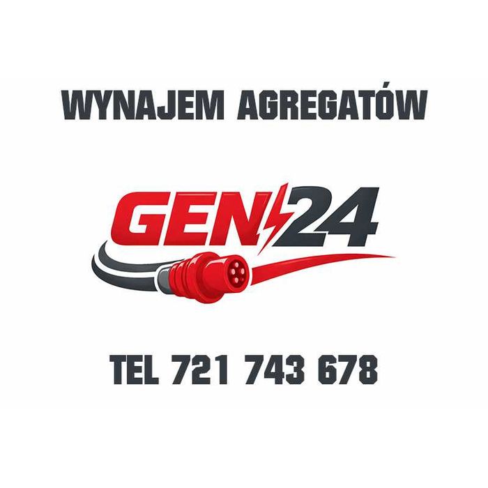 Wynajem agregatów prądotwórczych GEN24 – 20 kW–100 kW | 24/7
