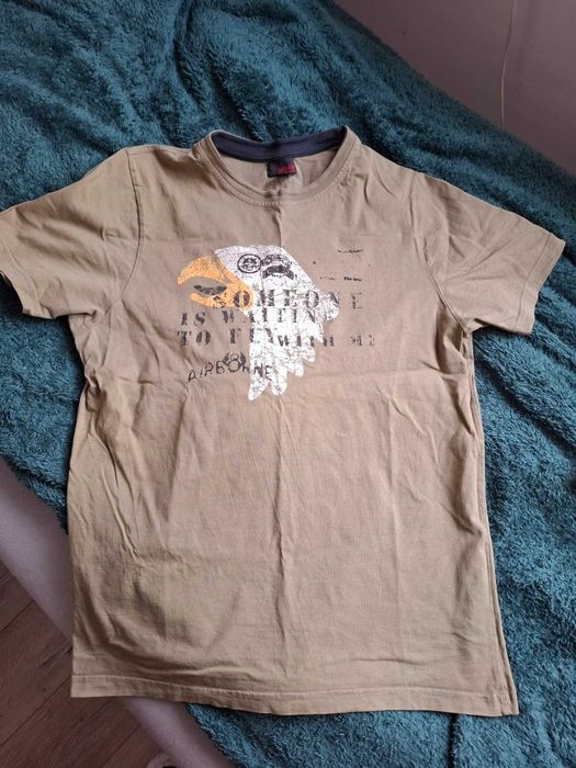 ZARA MAN t-shirt L kolor khaki krótki rękaw oryginalna