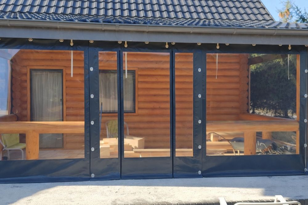 Osłona Zabudowa Tarasu Altanki Całoroczna Plandeka Na Wymiar Zamki