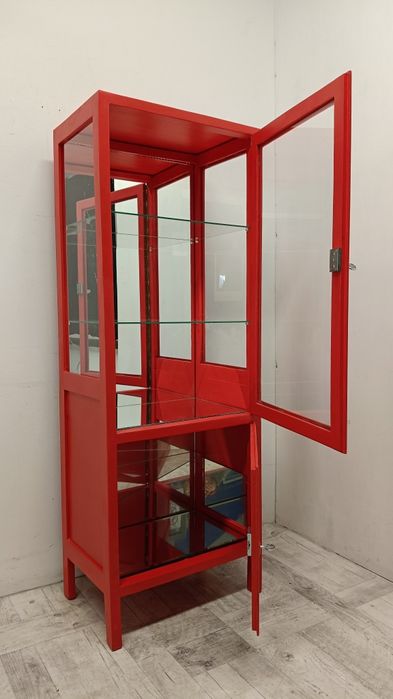 witryna przeszklona szafka lekarska barek witrynka loft design vintage