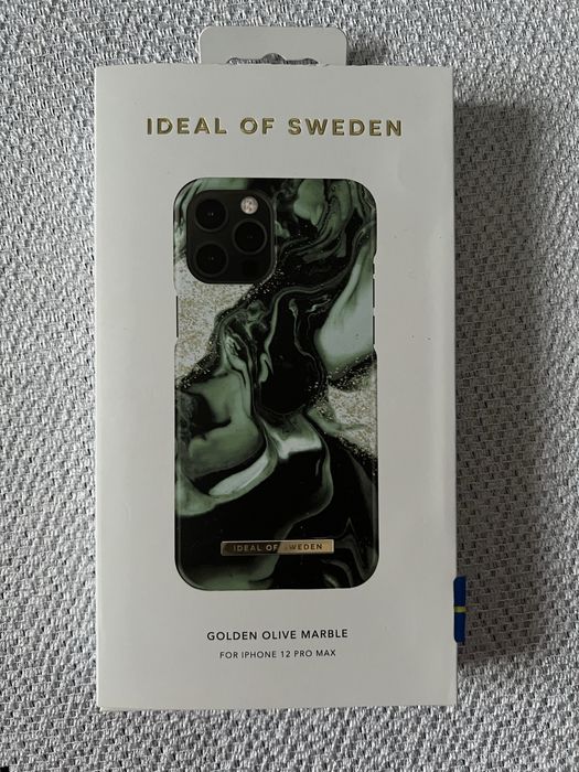 Ideal of Sweden Etui do telefonu Golden Olive Marble iPhone 12 Pro Max