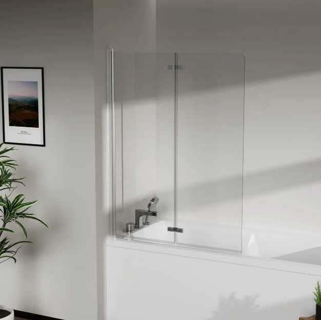 Скляна шторка для ванни Glass 100x140 Silver