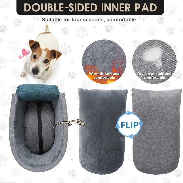 Fotelik samochodowy na podłokietnik dla małego psa 804