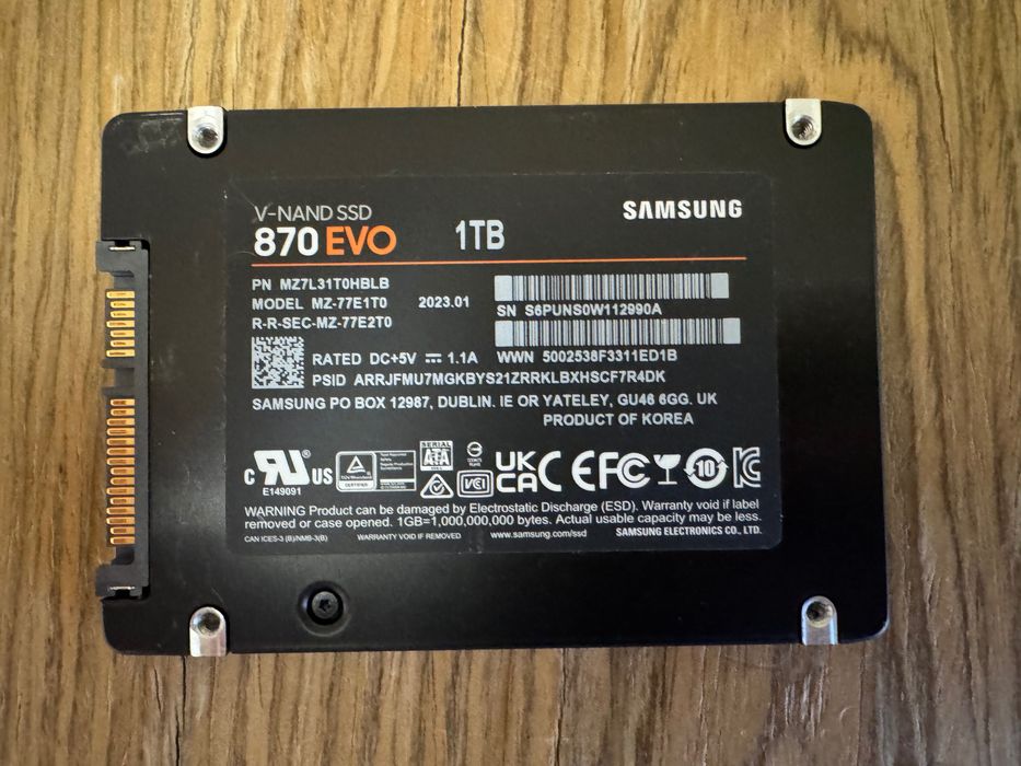 Samsung 870 EVO SATA SSD 1TB