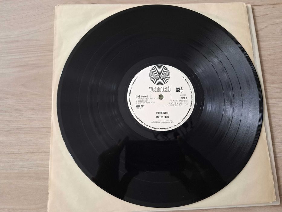 LP. Status Quo "Piledriver" UK Vertigo Ex+