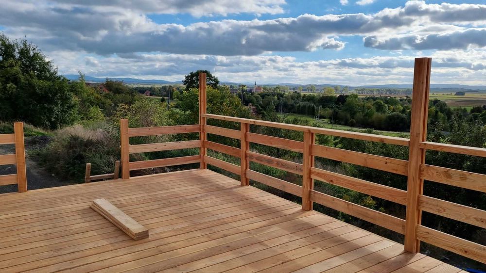 Deska tarasowa, podestowa modrzew