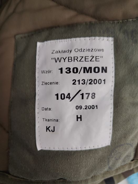 Mundur wojskowy kurtka zimowa podpinka  spodnie