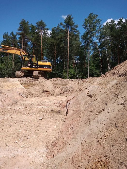 Usługi koparką kopanie stawów fundamentów szamba