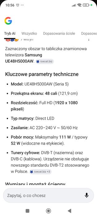 Samsung 48 cali stan dobry