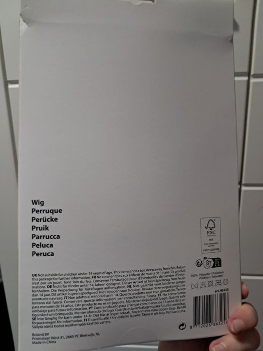 Blond peruka krótkie kręcone włosy