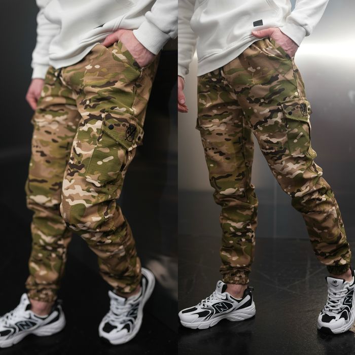 Тактичні зимові карго штани на манжеті  / чоловічі брюки на флісі