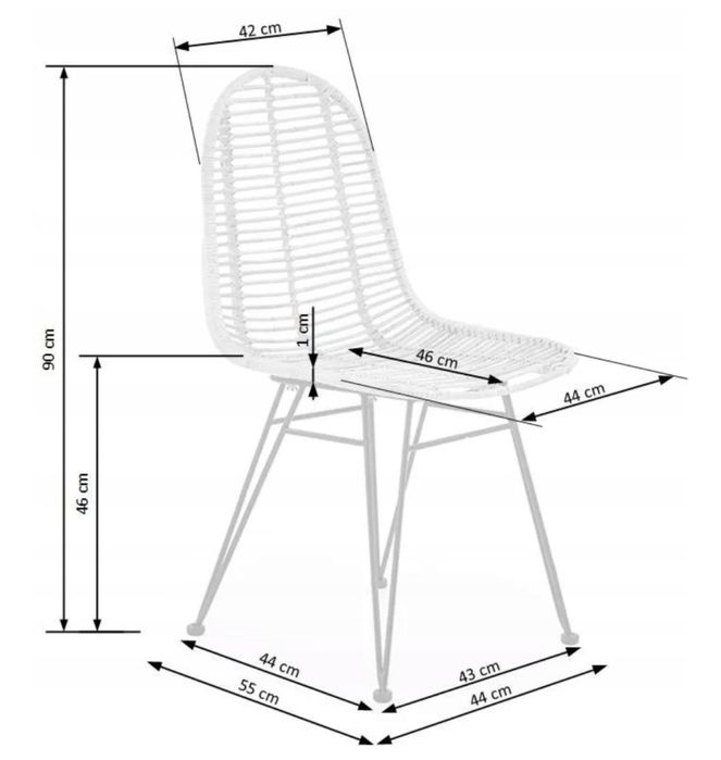 Krzesło ogrodowe, do jadalni, do salonu K337 rattan naturalny - Halmar