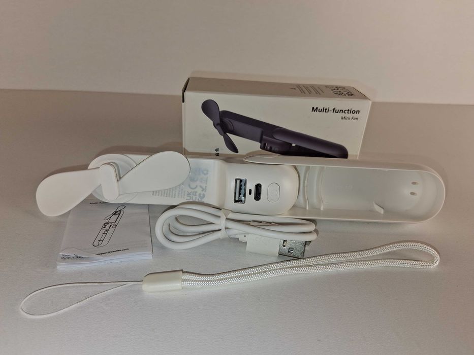 Y134 Wielofunkcyjny Mini Wiatrak Ręczny Powerbank Latarka Wentylator