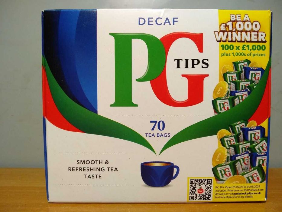 Чорний чай без кофеїну PG Tips Decaf, 70 пакетиків 203г