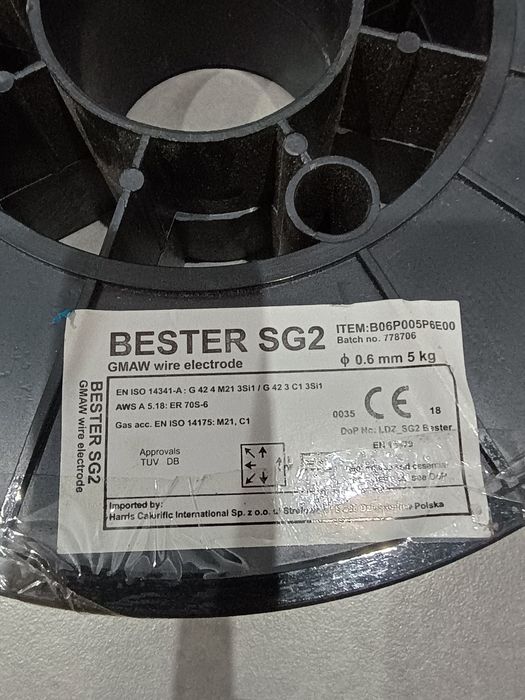 Drut spawalniczy SG2 0,6 mm Bester, 5 kg