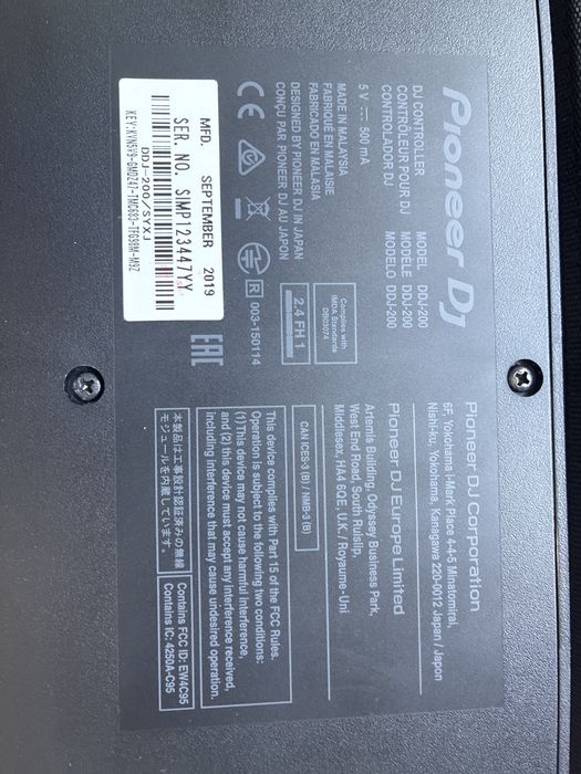 Konsola Pioneer DDJ-200 bez oznak użytkowania