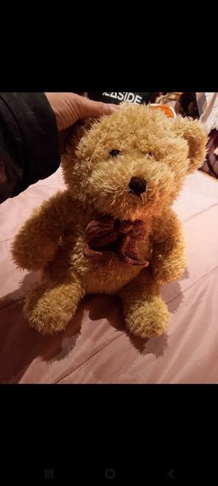 Peluches médios de pêlo artificial - 1 branco e um castanho - Biju