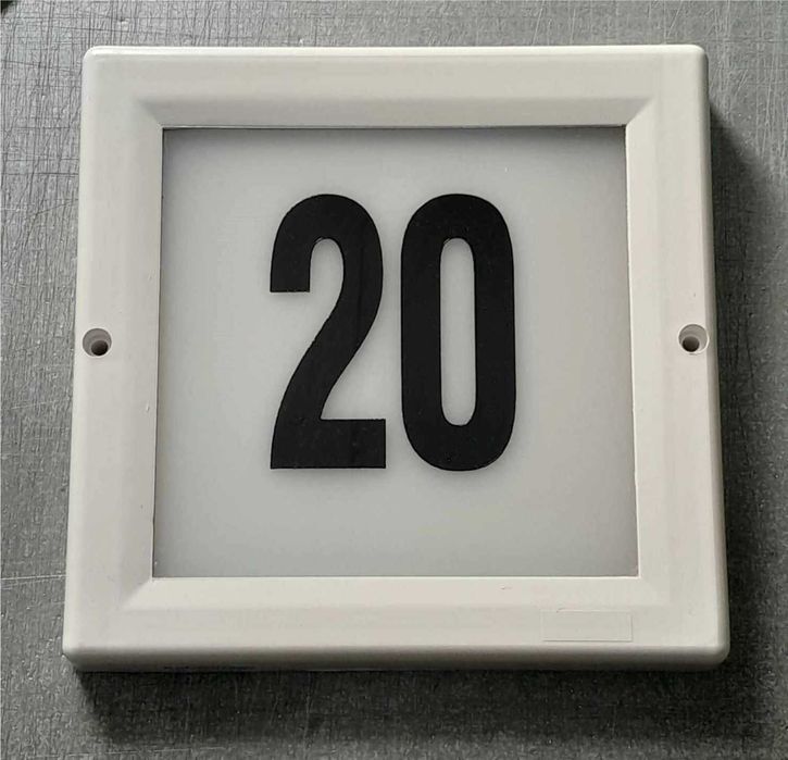 Podświetlany numer domu LED czujnik zmierzchu 4W plafon kinkiet