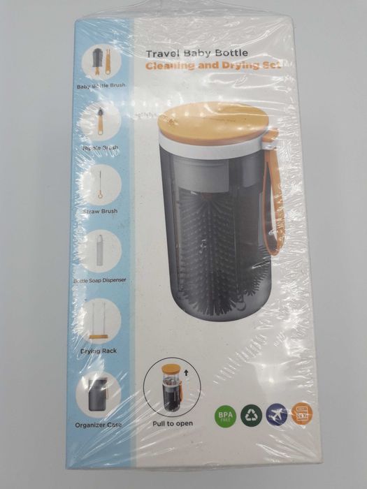 Conjunto de limpeza de biberons para viagens