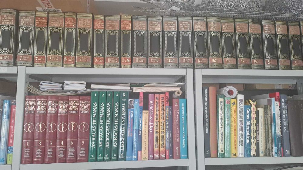 Enciclopédias e Livros Variados - Lote de 140 livros aprox.