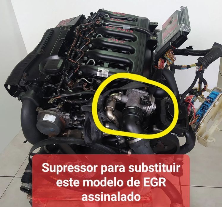 Supressor EGR BMW Série 3 5 7 E46 E60 E61 E65 E53 M57N - 110mm