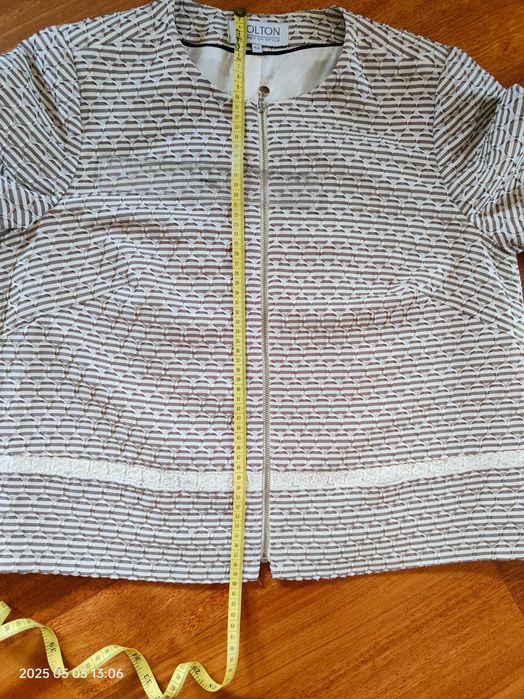 Żakiet damski, rozmiar 48, wizytowy w kolorze Ecri-beż.