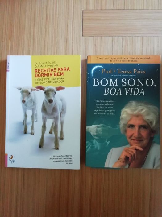 Livros "Receitas para dormir bem" e "Bom sono,  boa vida"
