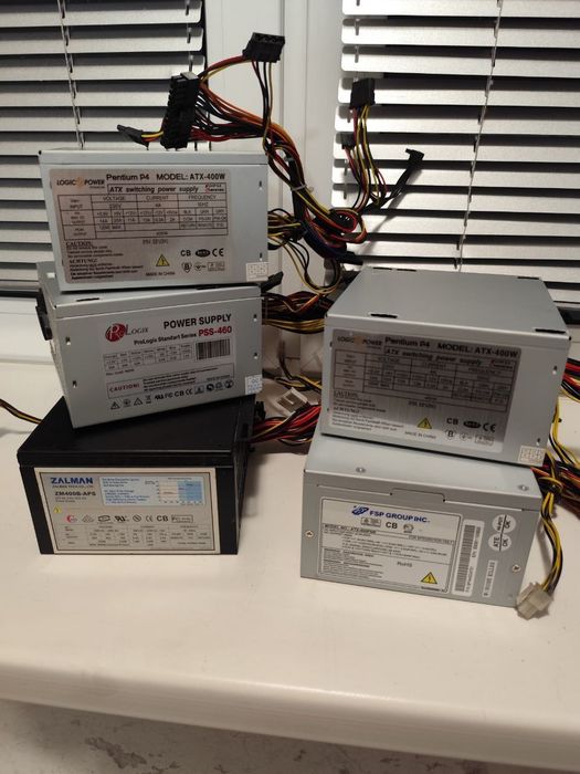 Комплект блоків живлення ATX 400–460W (Logic, FSP, Zalman, ProLogix)