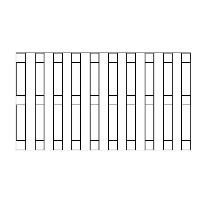 Płot osłonowy prosty MULTI 180x90 Listwowy