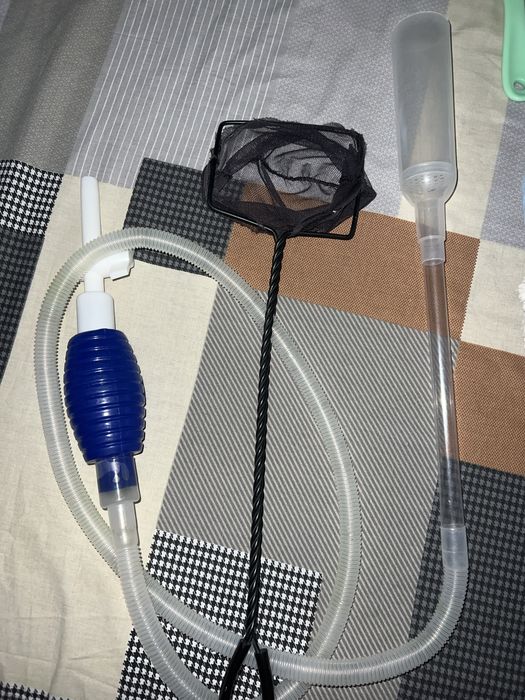 Сифон для аквариума та сачок для риб