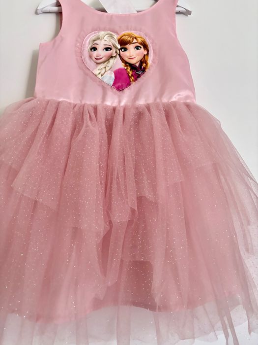 Elsa, Elza, Frozen, Kraina Lodu sukienka MEGA TIUL 98/104