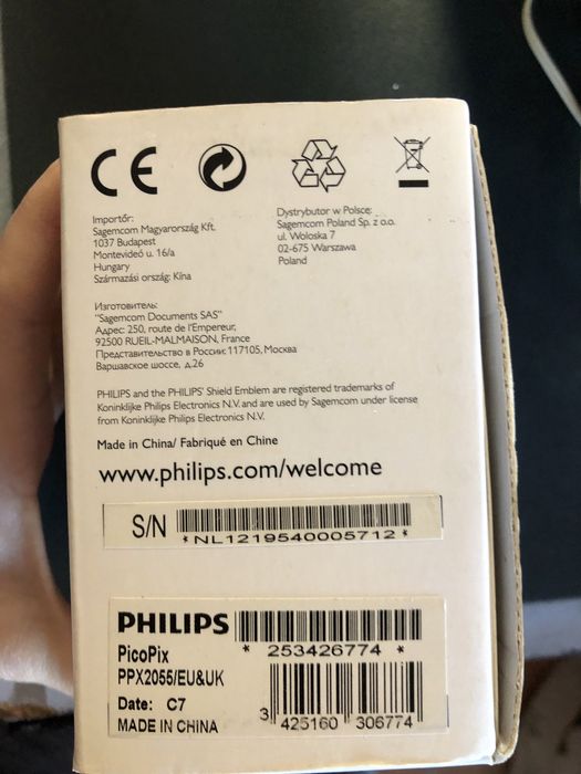 Projetor da marca philips com caixa original