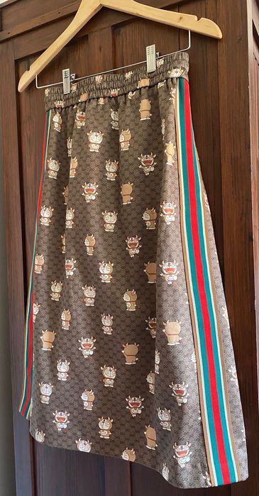 Saia Plissada Gucci x Doraemon - Edição Limitada