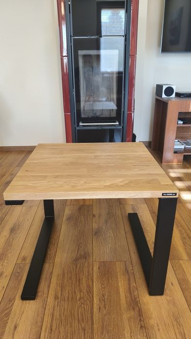 Stolik kawowy drewniany dębowy nowy loft stół 100% ręczna robota