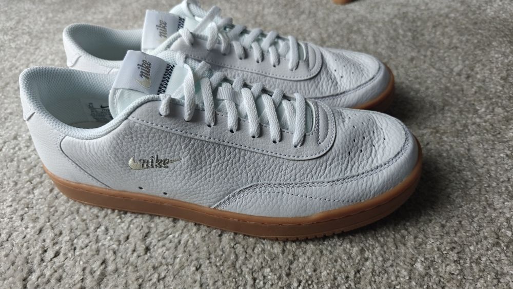 Nike Sneakersy Court Vintage Premium - Biały/Fossil/Gum Light Brown