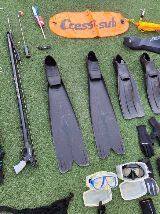 Equipamento completo de Caça Submarina
