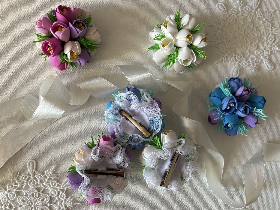 Spinki do włosów fiolki