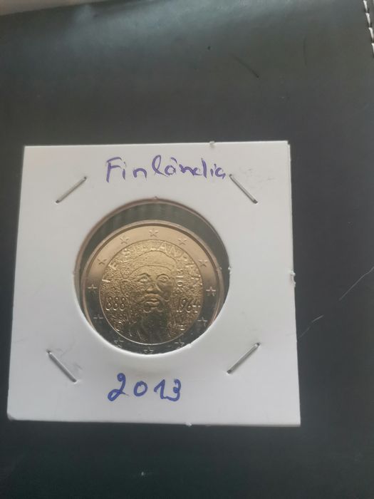 Finlândia 2013 - Moeda comemorativa de 2€ - Nobel da literatura