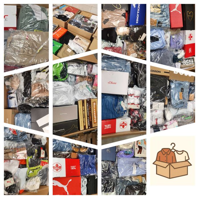 Odzież markowa – mix box dla sklepów i Vinted, 90% nowych sztuk