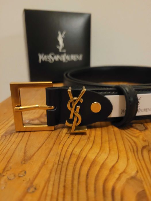 Czarny skórzany damski pasek 105 cm