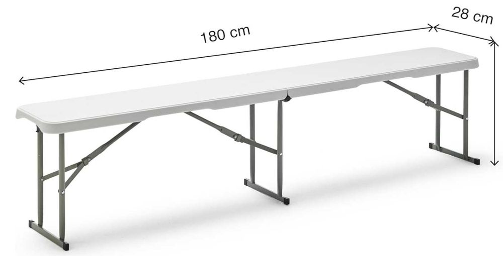 Banco Dobrável Portátil, 180x28x43cm - Novo e Selado na caixa!