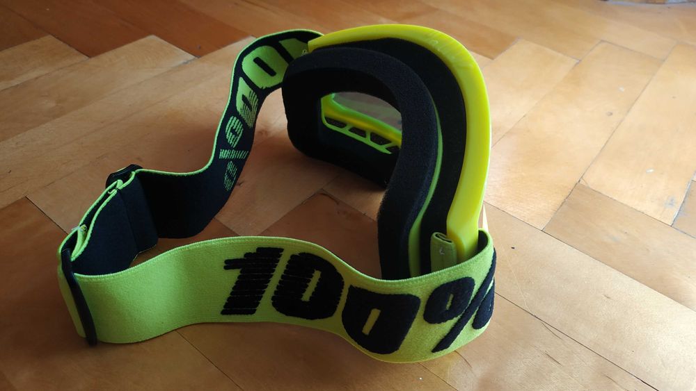 GOGLE 100% ACCURI FLUO YELLOW ŻÓŁTE LUSTRO downhill rower cross dh fr