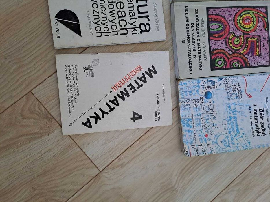 książki do matematyki, stare wydania z ćwiczeniami