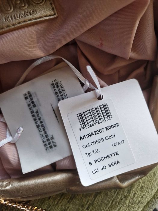 Torebka  oryginalna  Liu Jo  złota  skóra  ekologiczna