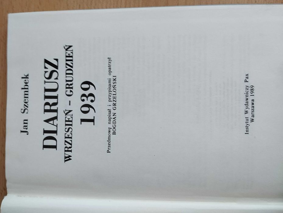 "Dziennik: Wrzesień–Grudzień" Jana Szembeka