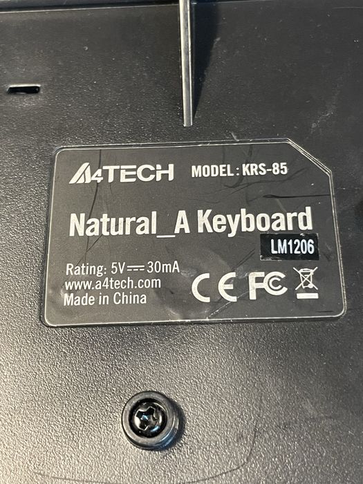 Teclado com Fios A4Tech KRS-85 Preto