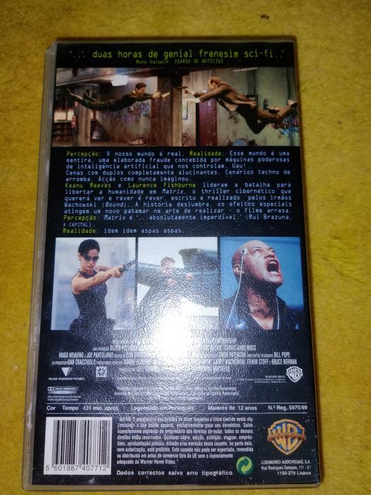 Filme Matrix em cassete VHS