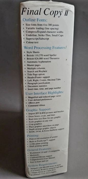 Programy na Amigę Final Copy i Opus