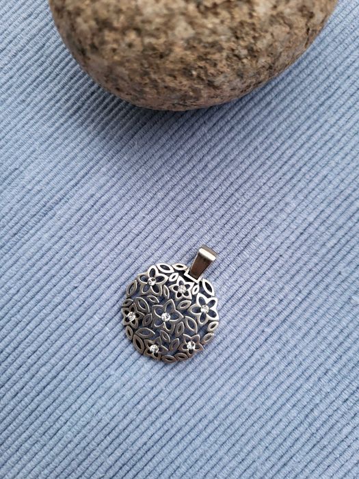 Zawieszka wisiorek - srebro - cyrkonie